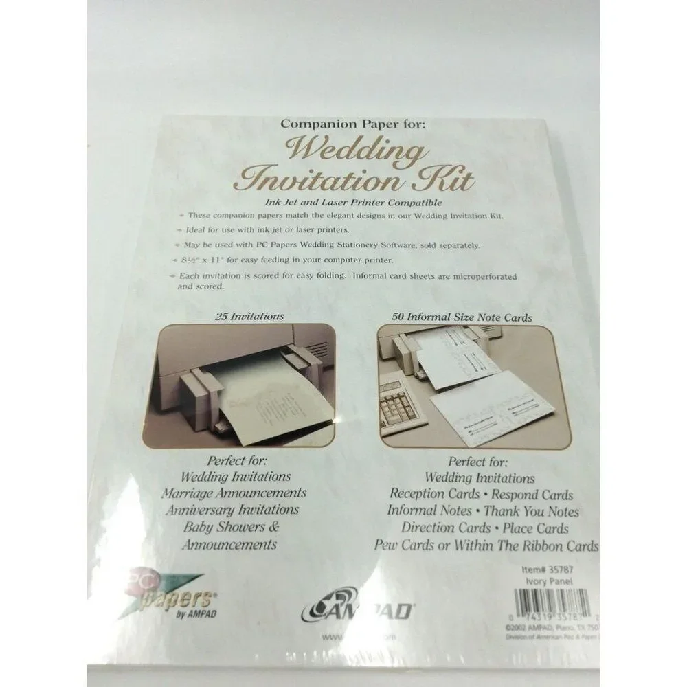 Vintage Invitations 25 ct Envelopes Blanks Printable Wedding Stationary White